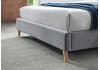 4ft Small Double Grey velour Elma buttoned bed frame 5